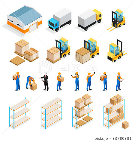 Warehouse Isometric Set 33780381