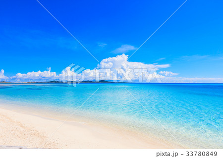 入道雲　伊平屋島　海 33780849