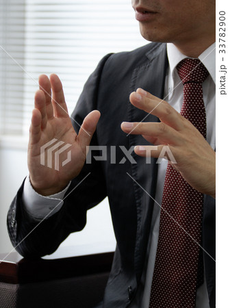 ビジネスシーン　プレゼンテーションをするビジネスマン 33782900