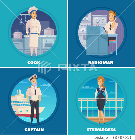 Ship Crew 4 Icons Square Ship Crew 4 Icons Square 33787011