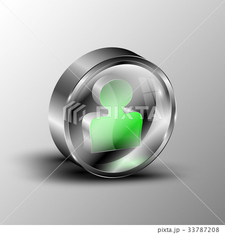 The vector 3d button 33787208