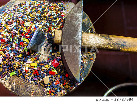 Making a mosaic ancient roman way  33787994