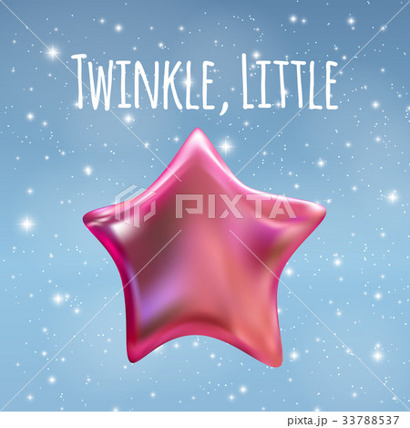 Twinkle Little Star on Night Sky Backgroundのイラスト素材 ...