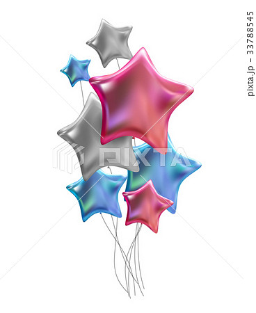 Group of Colour Glossy Helium Balloons Isolated on 33788545