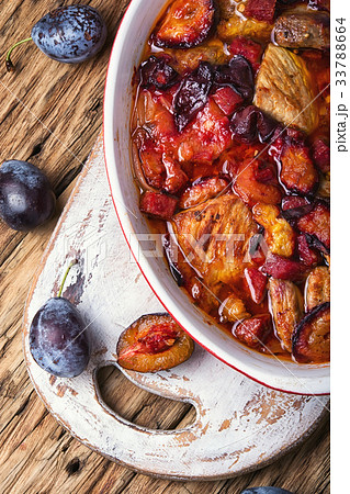 meat in plum sauce meat in plum sauce 33788664