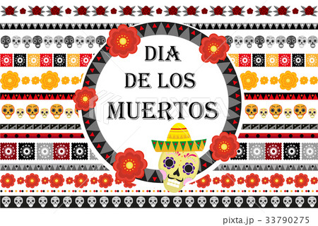 Day of the dead Mexican holiday set of patterned 33790275