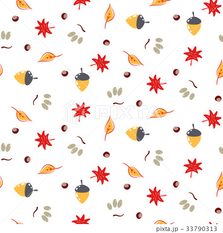 Autumn foliage seamless vector pattern. 33790313
