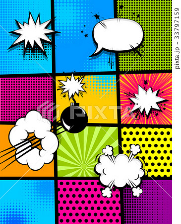 comic book pop art vertical back 33797159