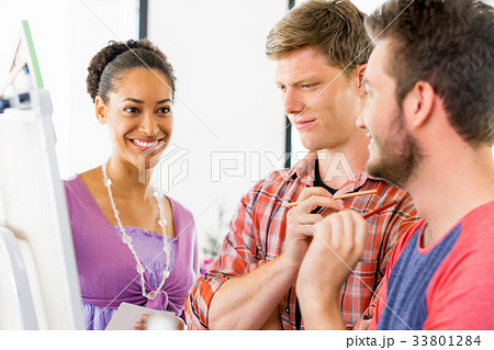 Young office workers or students as a team 33801284