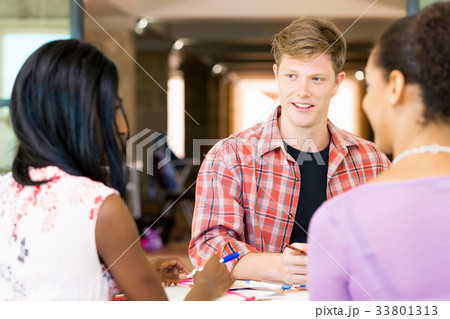 Young office workers or students as a team 33801313