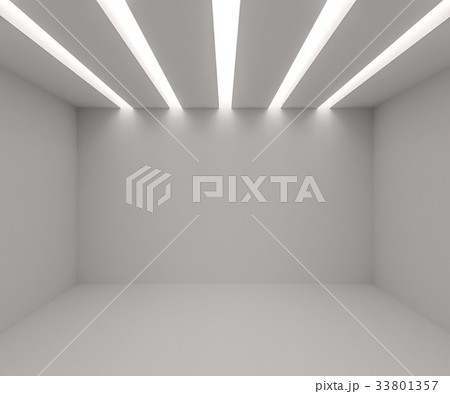 White empty room with lights. 3d rendering 33801357