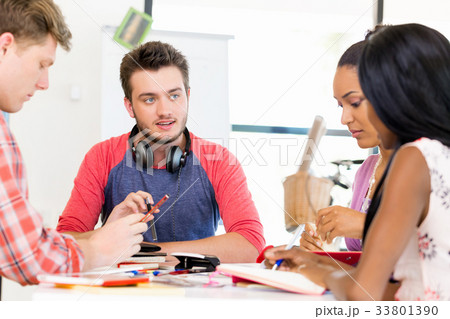 Young office workers or students as a team Young office workers or students as a team 33801390