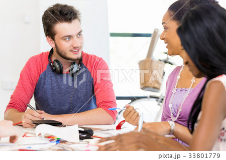Young man working in office 33801779