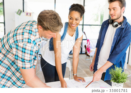 Young office workers or students as a team 33801781