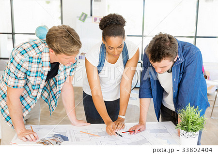 Young office workers or students as a team 33802404