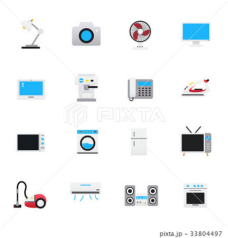 Household Appliances Icons. Set of Electronic Icon 33804497