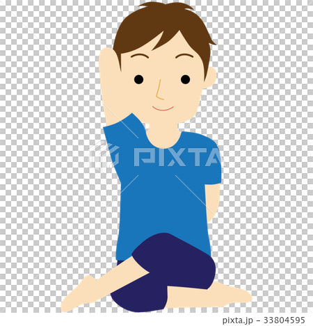 瑜伽Po去Muca Asanna（牛肉姿勢）例證 33804595