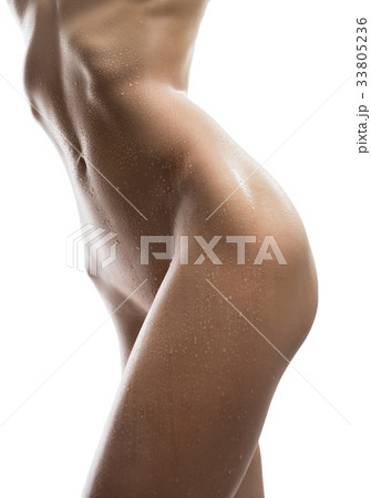 Cropped image of young body isolated on white 33805236