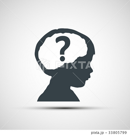 Icon of children head with a question mark 33805799