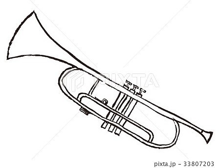Trumpet Watercolor Painting Stock Illustration