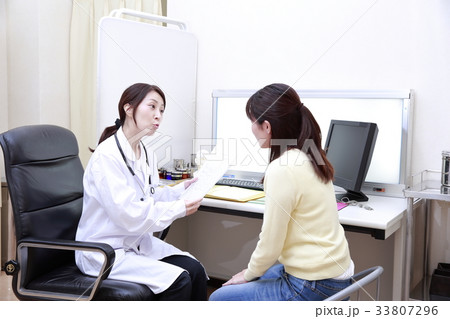 女医に診察を受ける女性患者 33807296