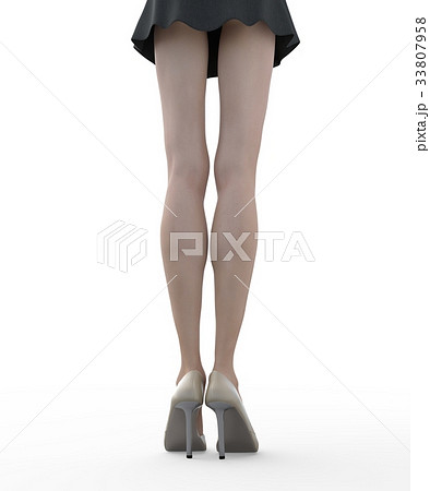 レッグケアイメージ　綺麗な女性の脚　perming３DCGイラスト素材 33807958