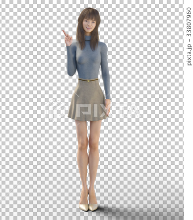 ポーズする綺麗な脚の女性 perming3DCGイラスト素材 ポーズする綺麗な脚の女性 perming3DCGイラスト素材 33807960