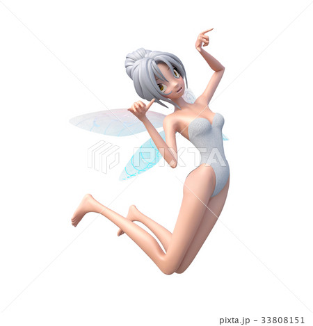 かわいい妖精 フェアリー 天使 perming3DCGイラスト素材のイラスト素材