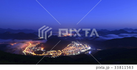 南漢江 夜景 両白山 33811563