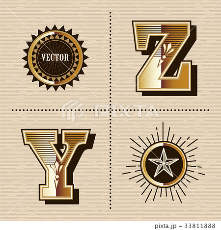 western alphabet letters font design vector 33811888