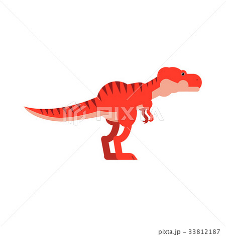 Cute Cartoon Tyrannosaurus Rex Dinosaurのイラスト素材