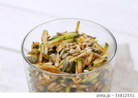 Zucchini salad with seeds Zucchini salad with seeds 33812551