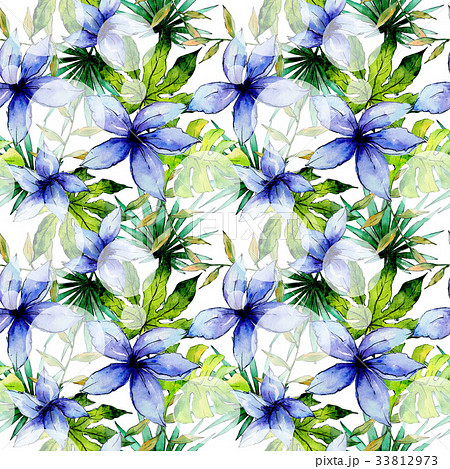 Tropical Hawaii leaves plants pattern in Tropical Hawaii leaves plants pattern in 33812973