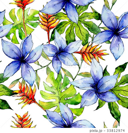 Tropical Hawaii leaves plants pattern in Tropical Hawaii leaves plants pattern in 33812974