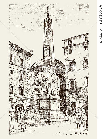 landscape in European town Rome in Italy 33816526