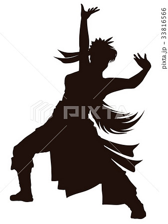 祭り 踊るシルエット お祭り踊る女性のイラスト素材 33816566 Pixta