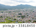 Ariel view of small town with mountain, Shimoyoshi 33818450