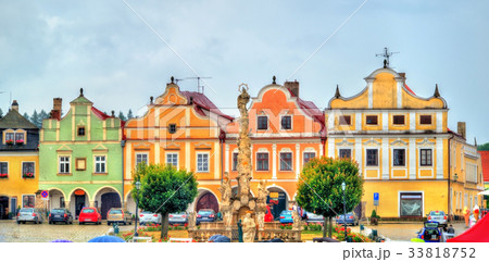 Traditional houses on the main square of Telc 33818752