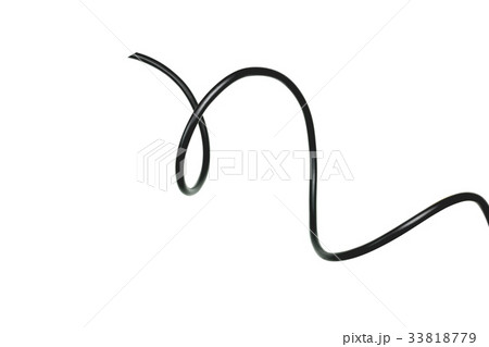 black wire isolated on a white background black wire isolated on a white background 33818779