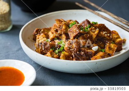 Glazed Tofu with Honey ,Soy sauce and Ginger Glazed Tofu with Honey ,Soy sauce and Ginger 33819503
