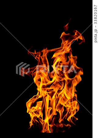 Fire flame isolated on black isolated background Fire flame isolated on black isolated background 33820167