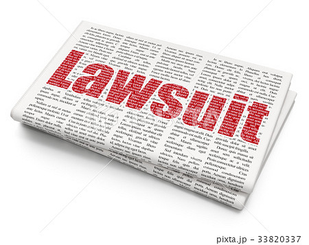Law concept: Lawsuit on Newspaper background Law concept: Lawsuit on Newspaper background 33820337