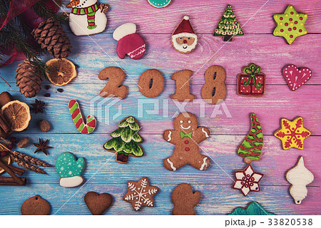 Gingerbreads for new 2018 years Gingerbreads for new 2018 years 33820538