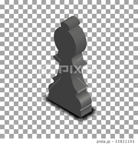 Black chess piece bishop isometric, vector  33821103