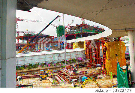 Airport terminal construction site. Singapore 33822477