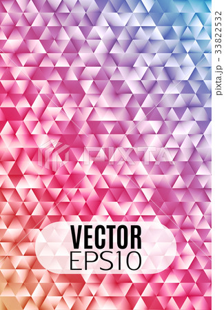 Glowing rainbow geometric gradient triangle mosaic 33822532