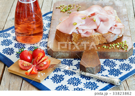 Mortadella Bread And Rose Wine Mortadella Bread And Rose Wine 33823862
