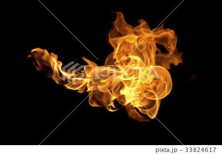 Fire flames on a black background 33824617