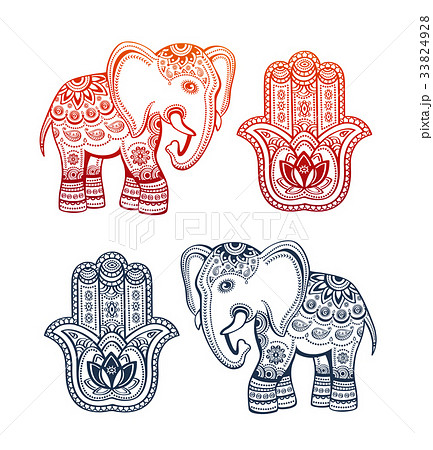 Hamsa Hand of Fatima Elephant Mandala Spiritual' Bandana | Spreadshirt