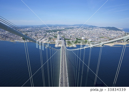 明石海峡大橋の主塔からの眺望 33834339